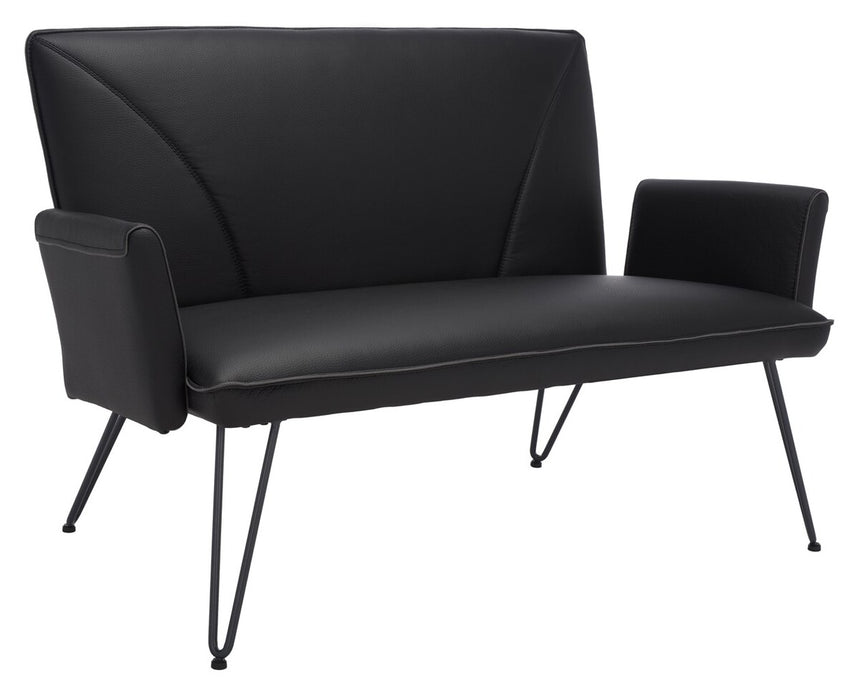 Johannes Mid Century Modern Leather Settee