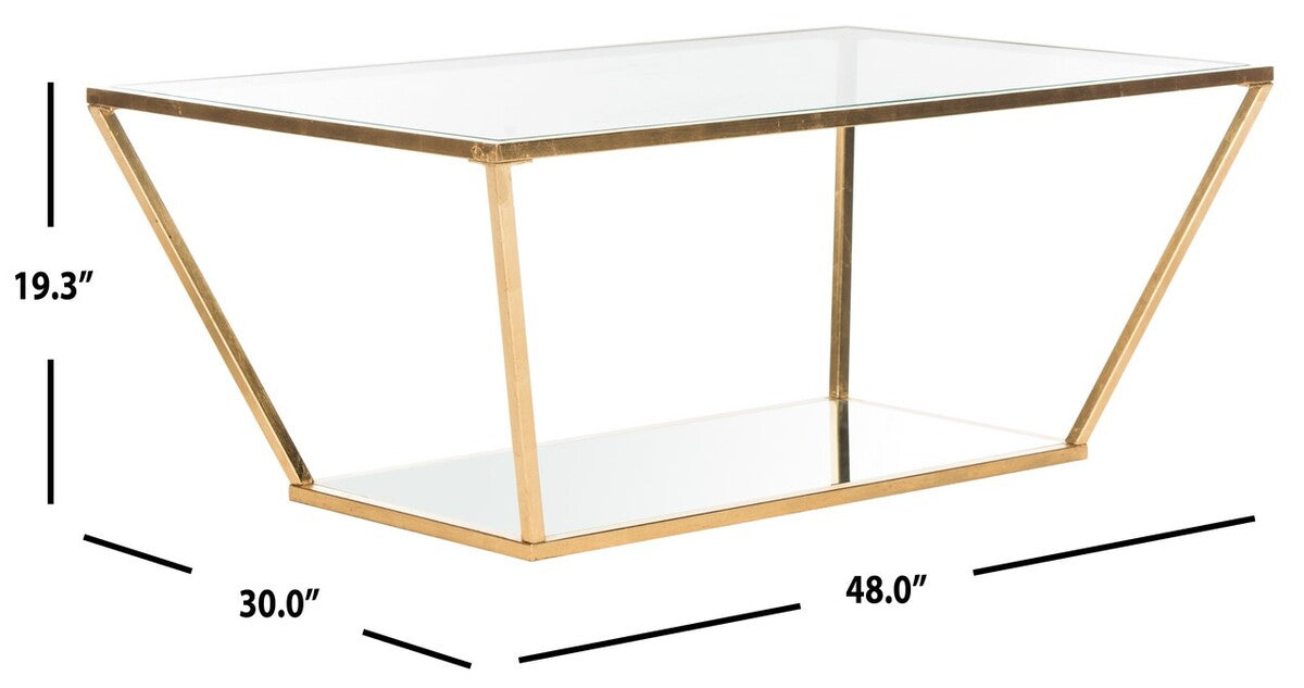 Allene Retro Glass Top Coffee Table - Cool Stuff & Accessories