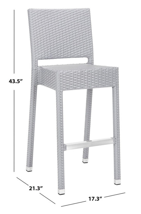Bethel Grey Indoor-Outdoor Bar Stool - Cool Stuff & Accessories