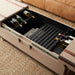 Zoe Coffee Table Storage Trunk With Wine Rack/Beige - Cool Stuff & Accessories