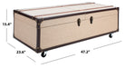 Zoe Coffee Table Storage Trunk With Wine Rack/Beige - Cool Stuff & Accessories