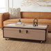 Zoe Coffee Table Storage Trunk With Wine Rack/Beige - Cool Stuff & Accessories