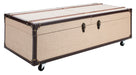 Zoe Coffee Table Storage Trunk With Wine Rack/Beige - Cool Stuff & Accessories