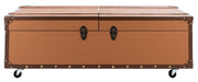 Zoe Coffee Table Storage Trunk With Wine Rack/Cognac - Cool Stuff & Accessories