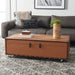 Zoe Coffee Table Storage Trunk With Wine Rack/Cognac - Cool Stuff & Accessories