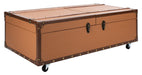 Zoe Coffee Table Storage Trunk With Wine Rack/Cognac - Cool Stuff & Accessories