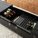 Zoe Coffee Table Storage Trunk With Wine Rack/Black - Cool Stuff & Accessories