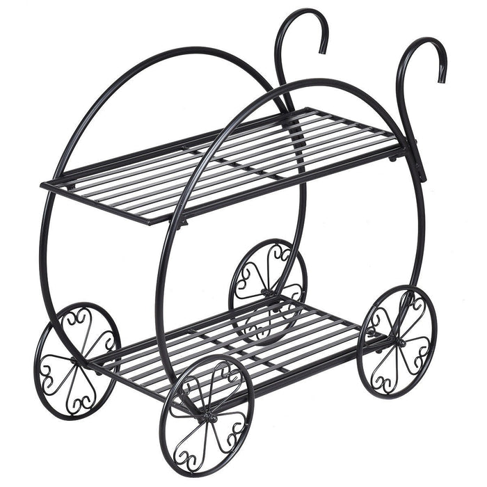Heavy Duty Metal Flower Cart Plant Stand - Cool Stuff & Accessories