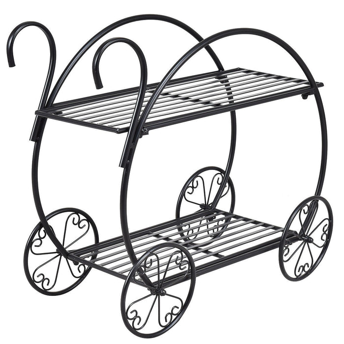 Heavy Duty Metal Flower Cart Plant Stand - Cool Stuff & Accessories