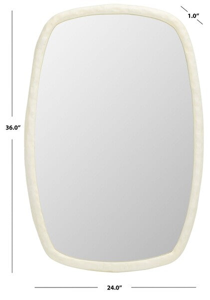 Raelee Aluminum/mdf Mirror/ Ivory