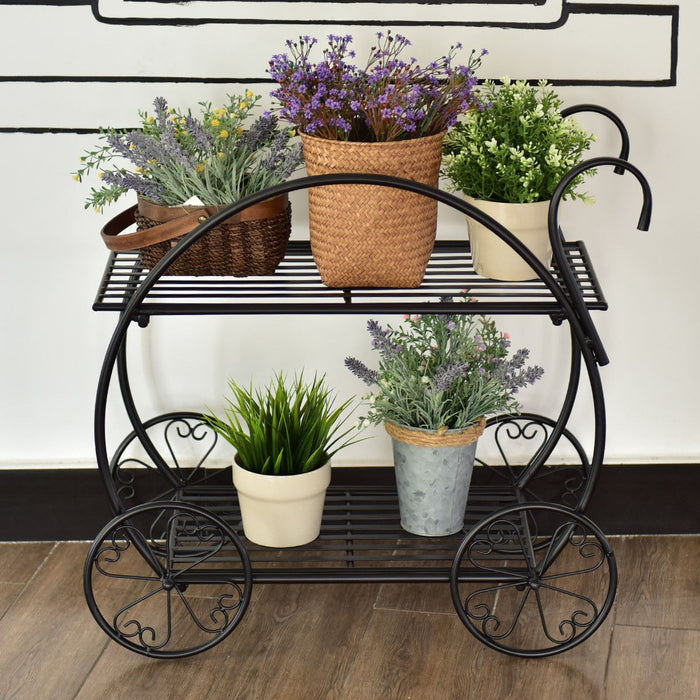 Heavy Duty Metal Flower Cart Plant Stand - Cool Stuff & Accessories