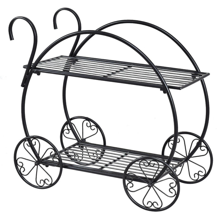 Heavy Duty Metal Flower Cart Plant Stand - Cool Stuff & Accessories