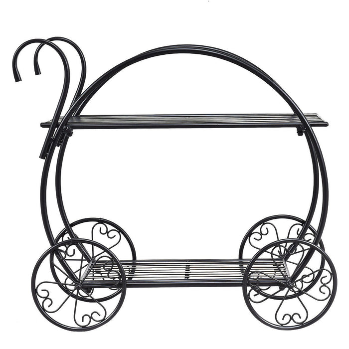 Heavy Duty Metal Flower Cart Plant Stand - Cool Stuff & Accessories
