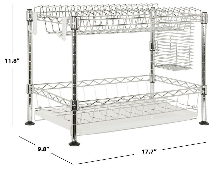 Darina Adjustable Chrome Wire Dish Rack - Cool Stuff & Accessories