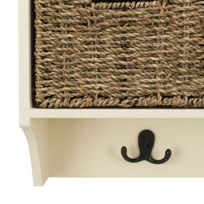 Finley Hanging 3 Basket Wall Rack/White - Cool Stuff & Accessories