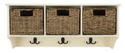 Finley Hanging 3 Basket Wall Rack/White - Cool Stuff & Accessories
