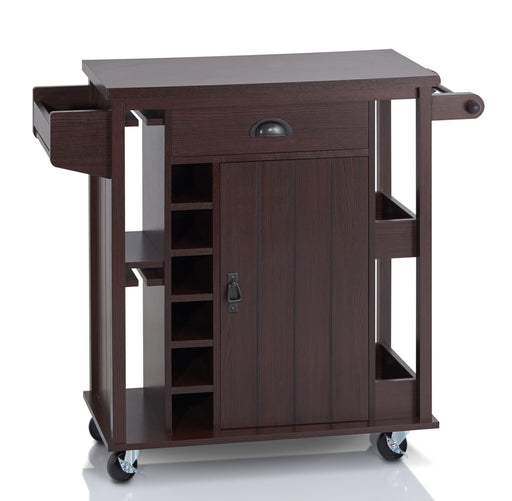 Furniture of America Harmon Small Bar Cart With Wine Rack - Cool Stuff & Accessories