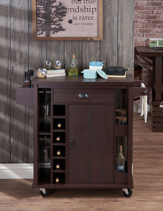 Small bar cart with wine 2025 rack