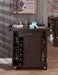 Furniture of America Harmon Small Bar Cart With Wine Rack - Cool Stuff & Accessories