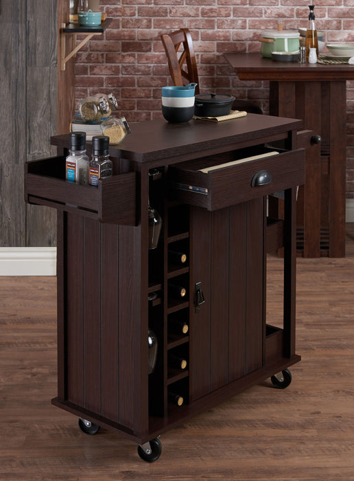 Furniture of America Harmon Small Bar Cart With Wine Rack - Cool Stuff & Accessories