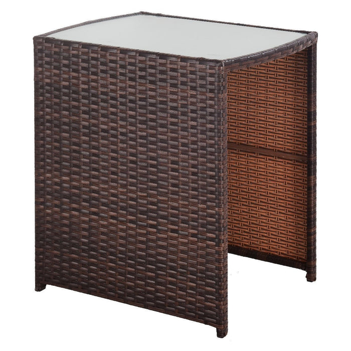 3 Pcs Cushioned Outdoor Wicker Patio Set - Cool Stuff & Accessories