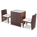 3 Pcs Cushioned Outdoor Wicker Patio Set - Cool Stuff & Accessories