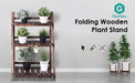 3 Tier Outdoor Wood Design Folding Display Flower Stand - Cool Stuff & Accessories