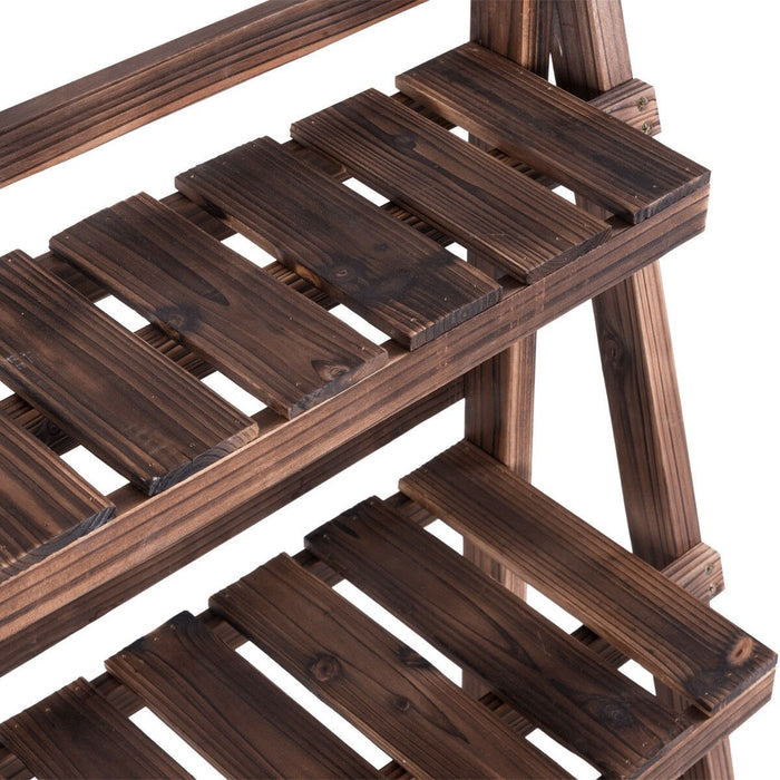 3 Tier Outdoor Wood Design Folding Display Flower Stand - Cool Stuff & Accessories