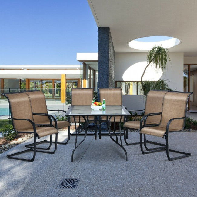 60 x 38 Inch Rectangular Patio Dining Table/ Black