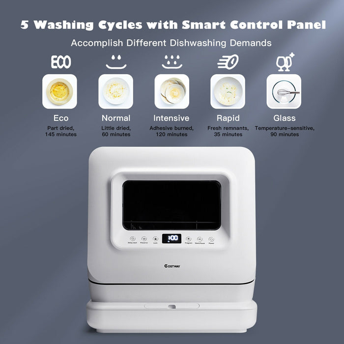 Portable Countertop Dishwasher Air Drying