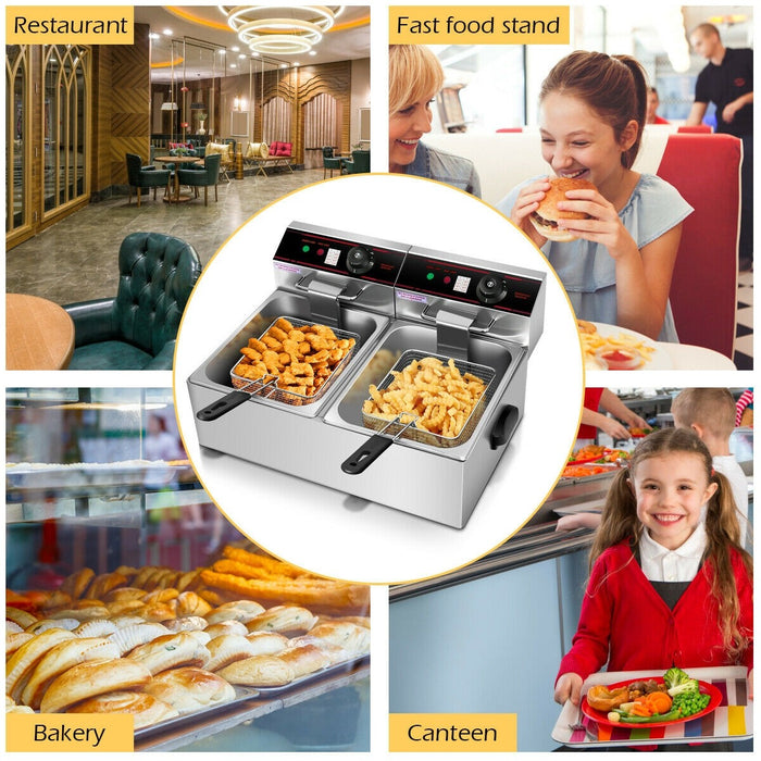 Dual Tank Countertop Deep Fryer