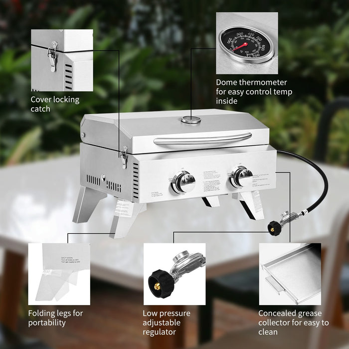 Portable Stainless Steel Table Top Grill