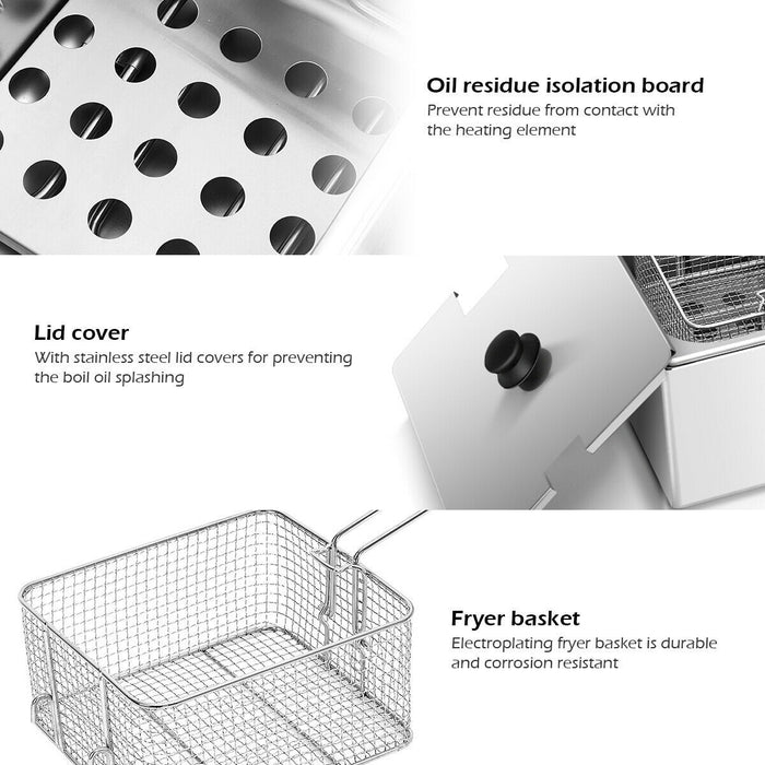 Dual Tank Countertop Deep Fryer