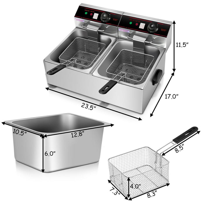 Dual Tank Countertop Deep Fryer