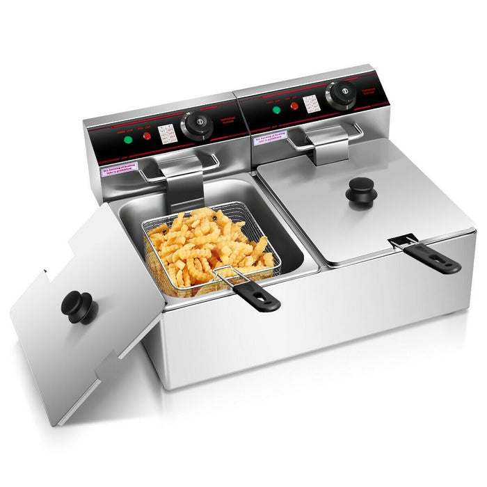 Dual Tank Countertop Deep Fryer