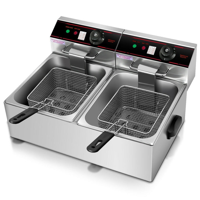 Dual Tank Countertop Deep Fryer