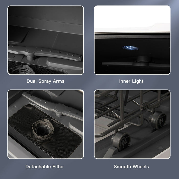 Portable Countertop Dishwasher Air Drying