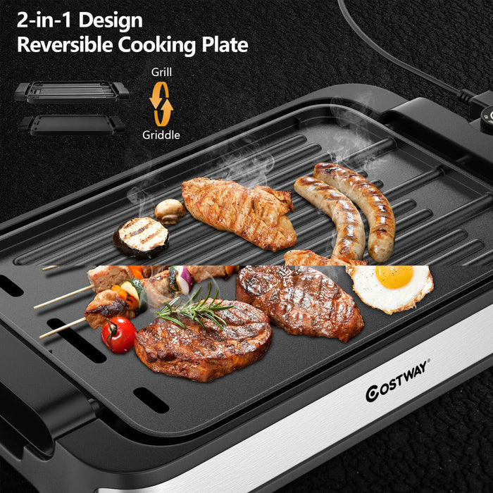 Smokeless Indoor Grill Electric Griddle with Non-Stick Cooking Plate