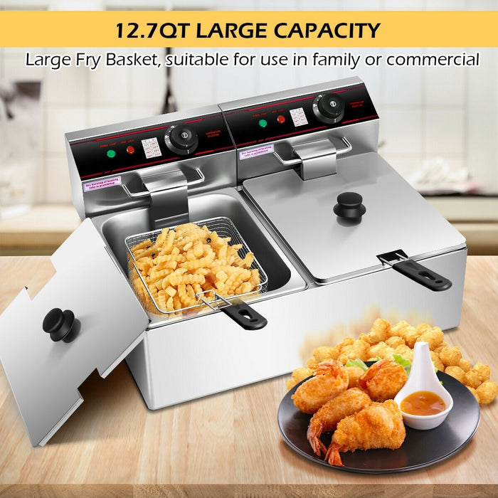 Dual Tank Countertop Deep Fryer
