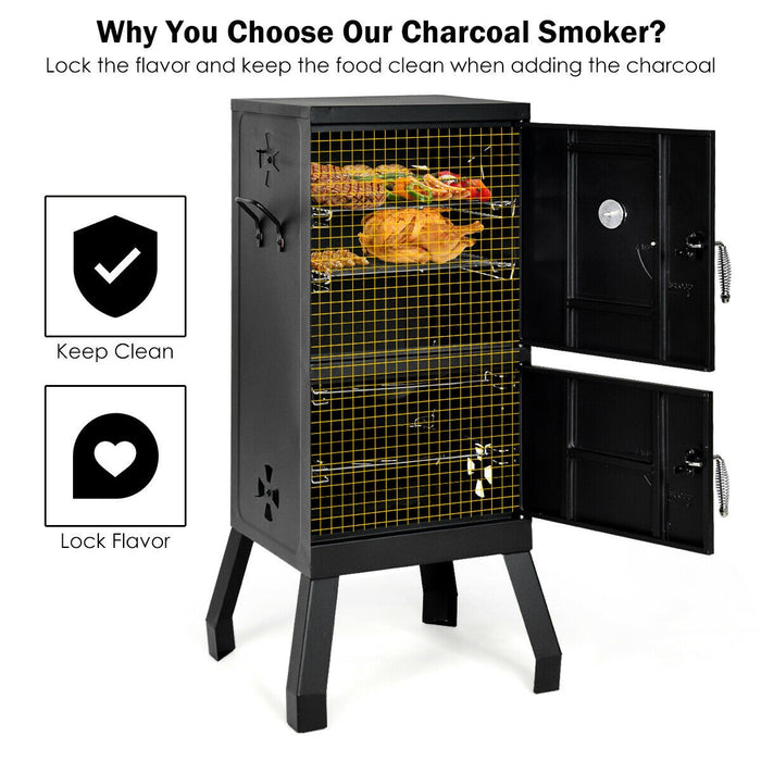 Barbecue Grill With Temperature Gauge
