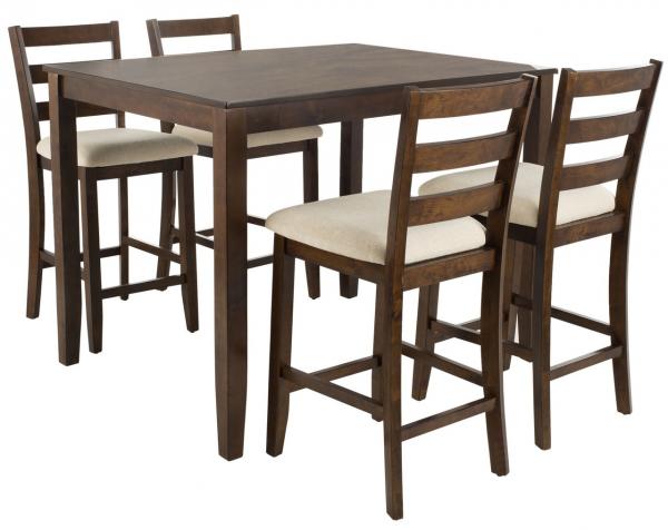 Melvin 5 Piece Pub Set/Brown