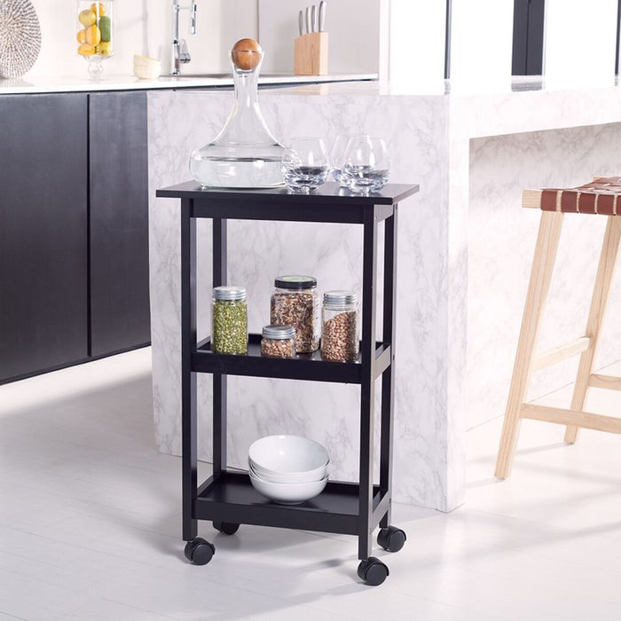 Bevin 2 Shelf Kitchen Cart/Black