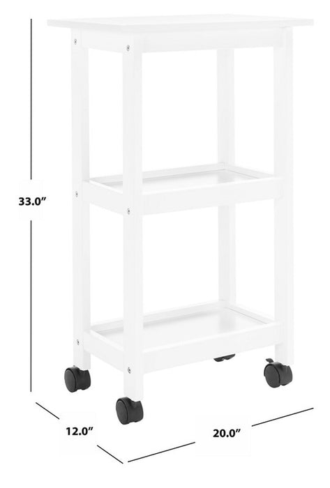 Bevin 2 Shelf Kitchen Cart/White