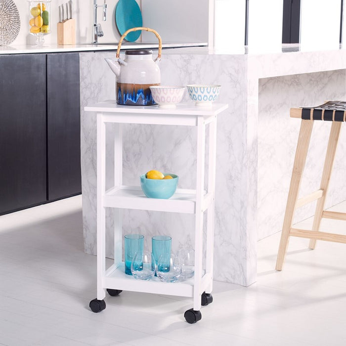 Bevin 2 Shelf Kitchen Cart/White