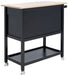 Daley 2 Drawer 2 Shelf Kitchen Cart/ Black - Cool Stuff & Accessories