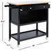 Daley 2 Drawer 2 Shelf Kitchen Cart/ Black - Cool Stuff & Accessories