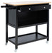 Daley 2 Drawer 2 Shelf Kitchen Cart/ Black - Cool Stuff & Accessories