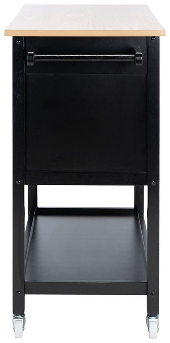 Daley 2 Drawer 2 Shelf Kitchen Cart/ Black - Cool Stuff & Accessories