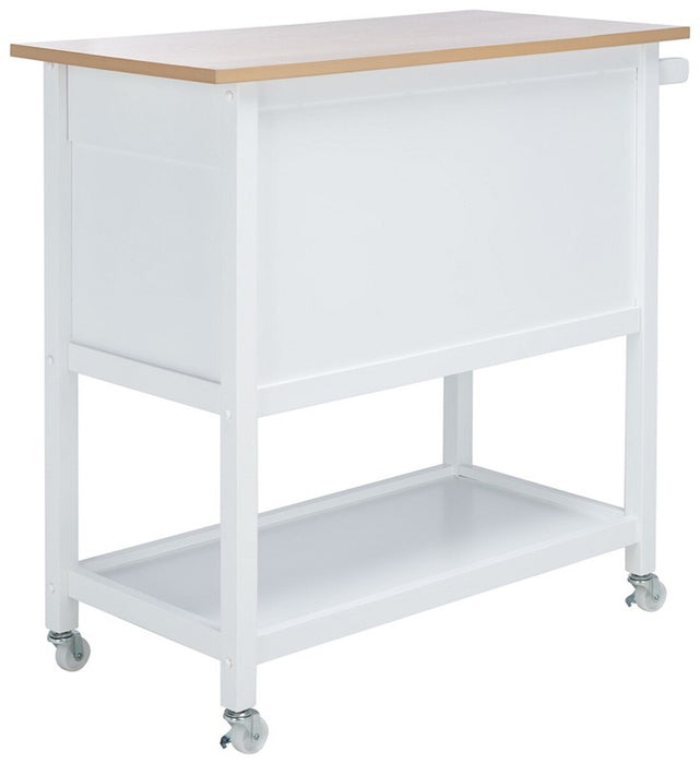 Daley 2 Drawer 2 Shelf Kitchen Cart/ White - Cool Stuff & Accessories
