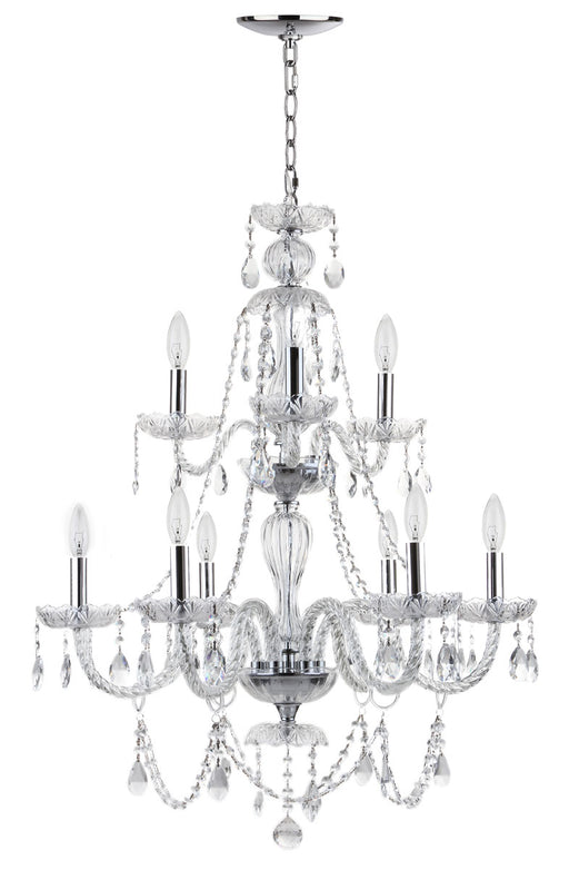 AURA 9 LIGHT 26 INCH DIA ADJUSTABLE BEADED CHANDELIER - Cool Stuff & Accessories